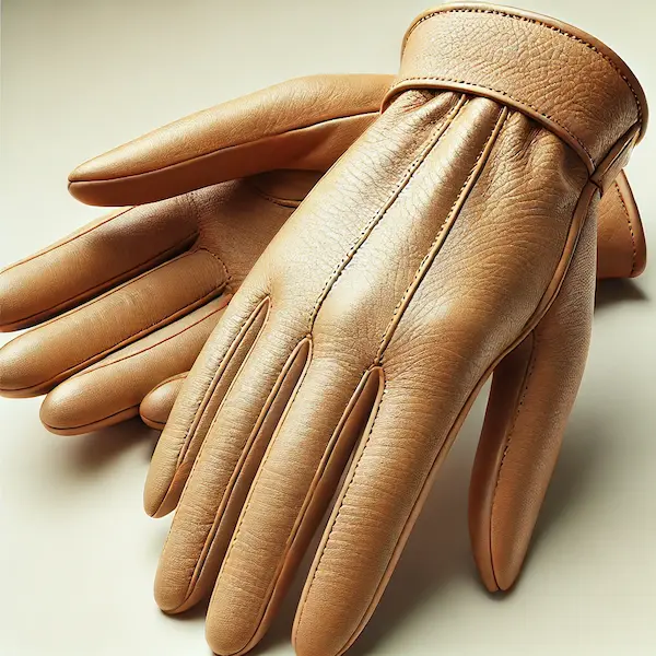 A pair of leather gloves.